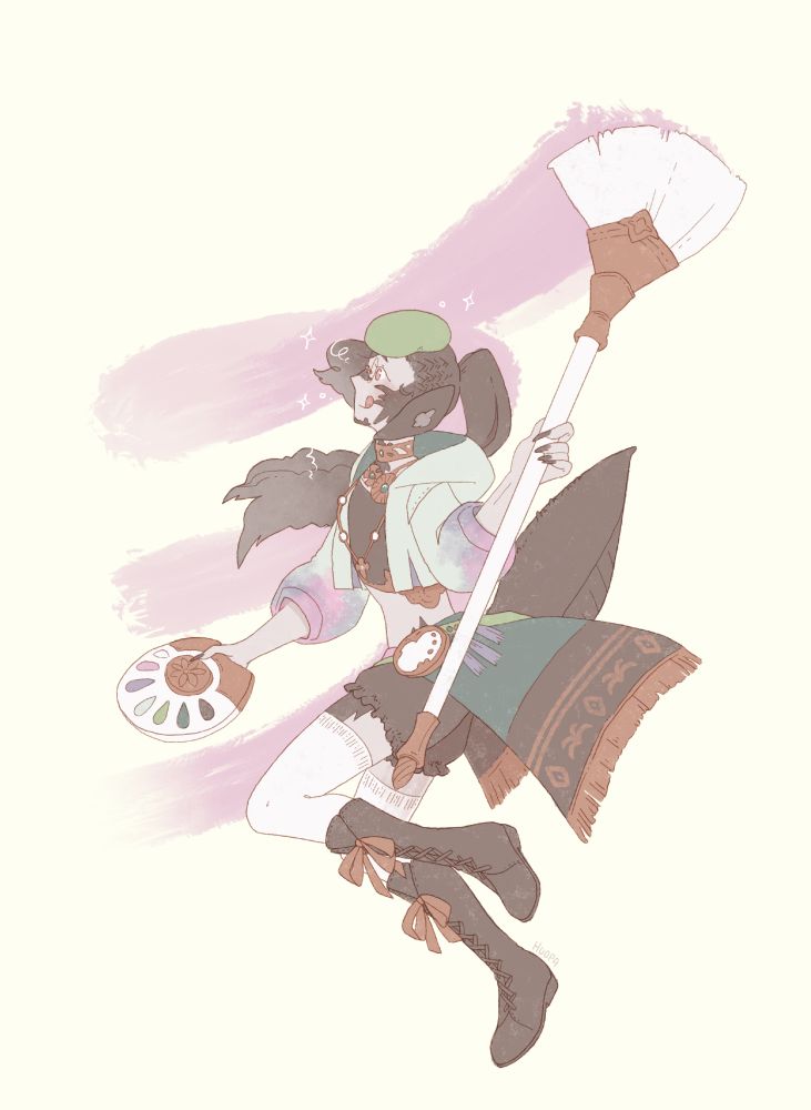 my ffxiv character as a pictomancer.