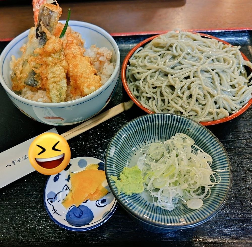 ミニミニ天丼とミニへぎそば