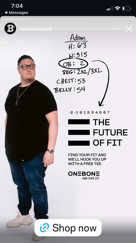 The insufferable OneBone guy putting himself in another dumb ad for a dumb thing 