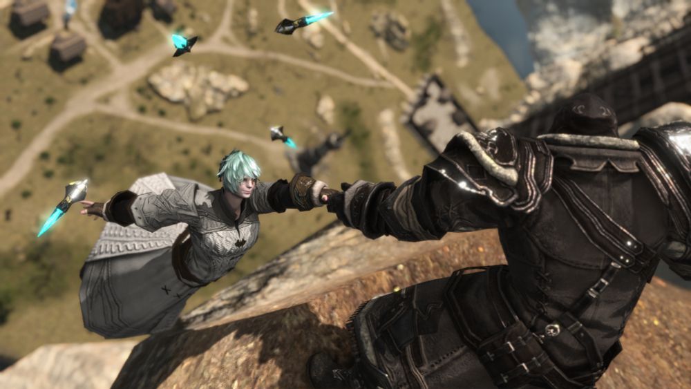 But luckily she's caught right on time by her sparring partner.