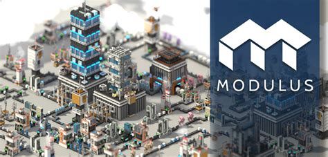 A screenshot from the game Modulus, with its title and logo next to it