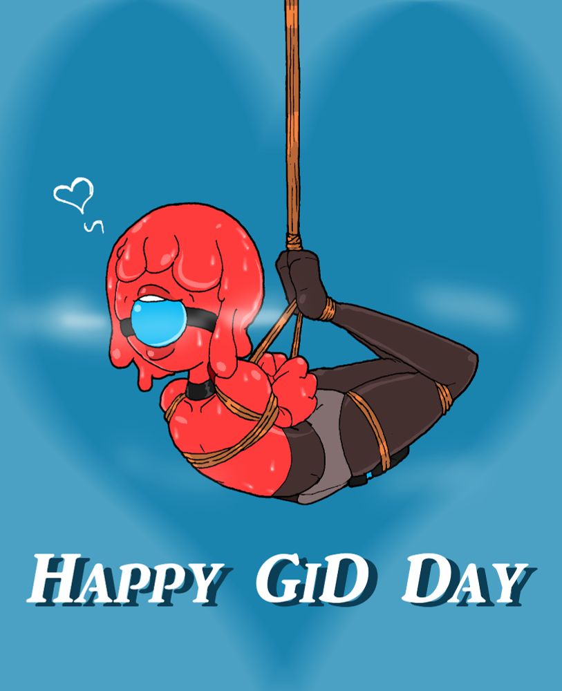 Old GiD Day Piece.
Russell is in a suspended hogtie, dressed in nothing but panties and pantyhose, helplessly vibed.
His mouth plugged with a blue ballgag as he sweats and gets steamy.