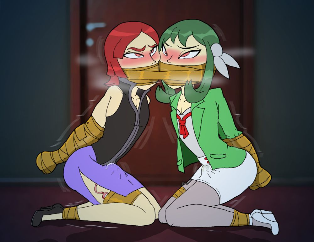 Alternate taken on Charlie, crossplaying as FRLG/Gen 3 lorelei, and Angel, both taped up together and with hands trapped in the adhesive.
Theyre affected by the situation in ANOTHER way, trembling in lust and the room getting steamy.