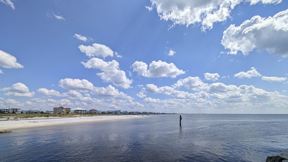 Blue skies over Mexico Beach