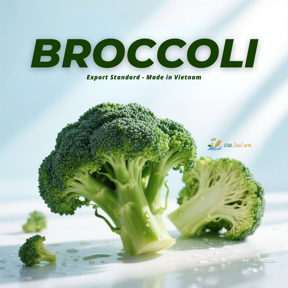 🥦 Export-quality Vietnamese Broccoli from Viet Seafarm 🇻🇳
Size: 15–20cm | Weight: 0.4–1kg
📦 10kg/carton or custom
🚚 Delivery in 7–10 days
📧 export5@vietseafarm.com.vn

📞 (+84) 964 279 454
#VietnameseBroccoli #ExportProduce #GreenVegetables