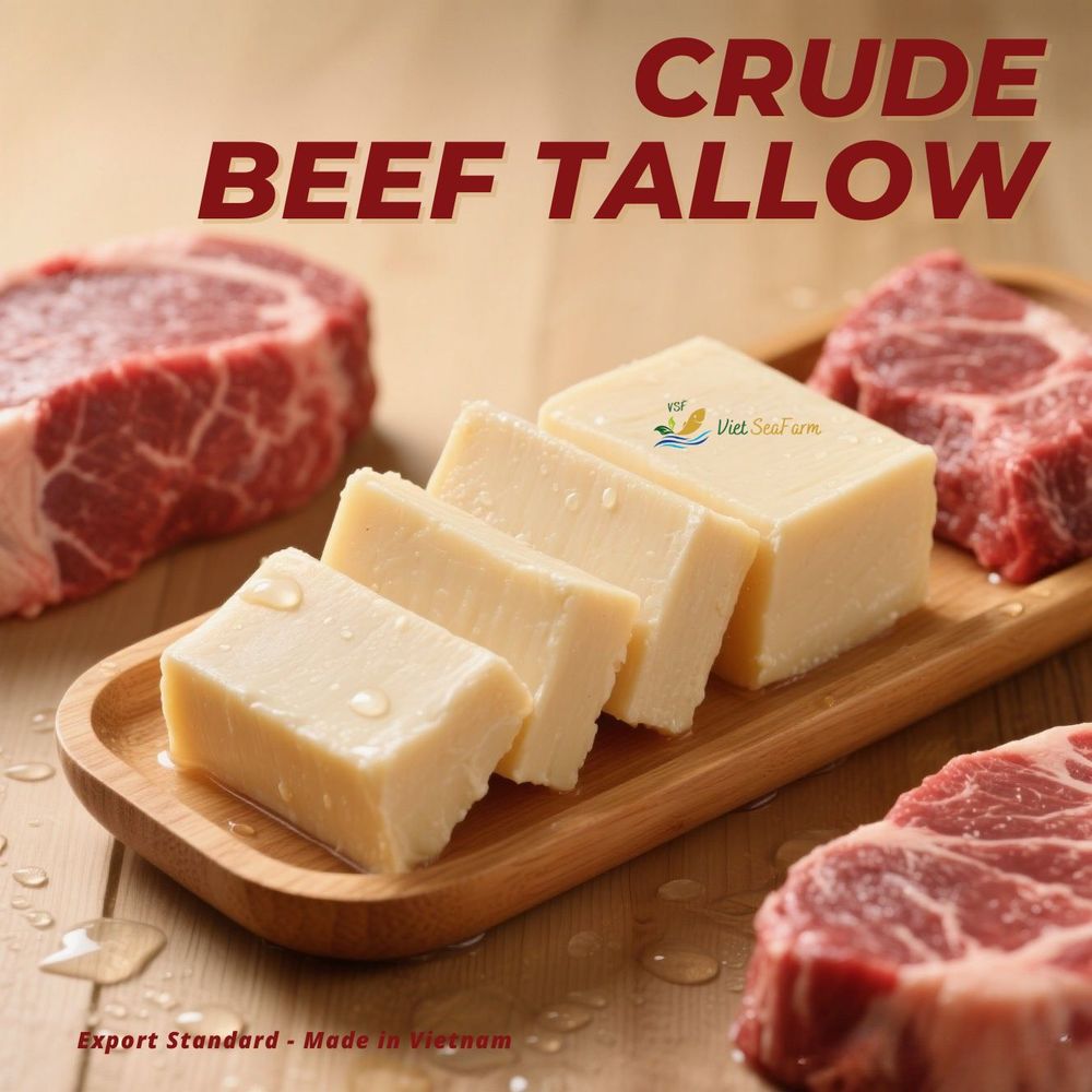 🥩 Crude Beef Tallow – A pure, versatile animal fat for food, soap, and industrial use. Perfect for frying and candle making with a high smoke point.
📩 Ms. Nora – export5@vietseafarm.com.vn

📞 (+84) 964 279 454
🌐 vietseafarm.com.vn
#BeefTallow #CrudeTallow #IndustrialFat