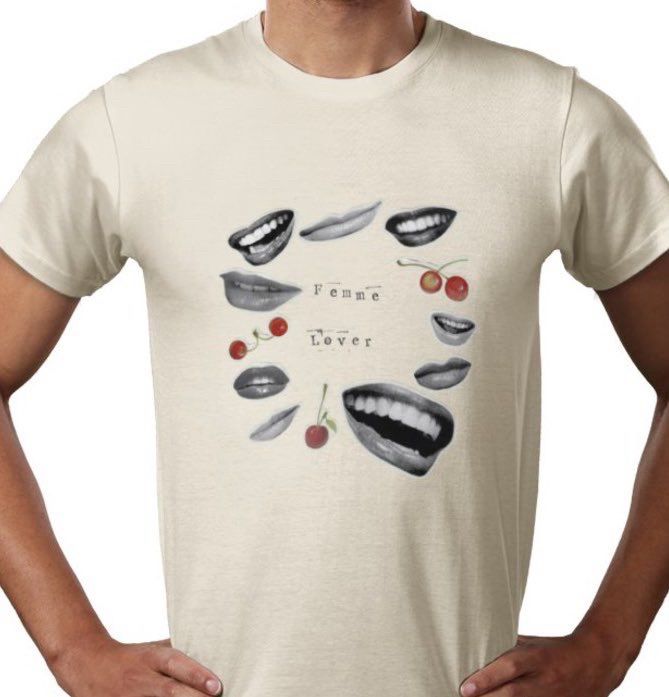 Femme lover artwork on a natural tshirt 