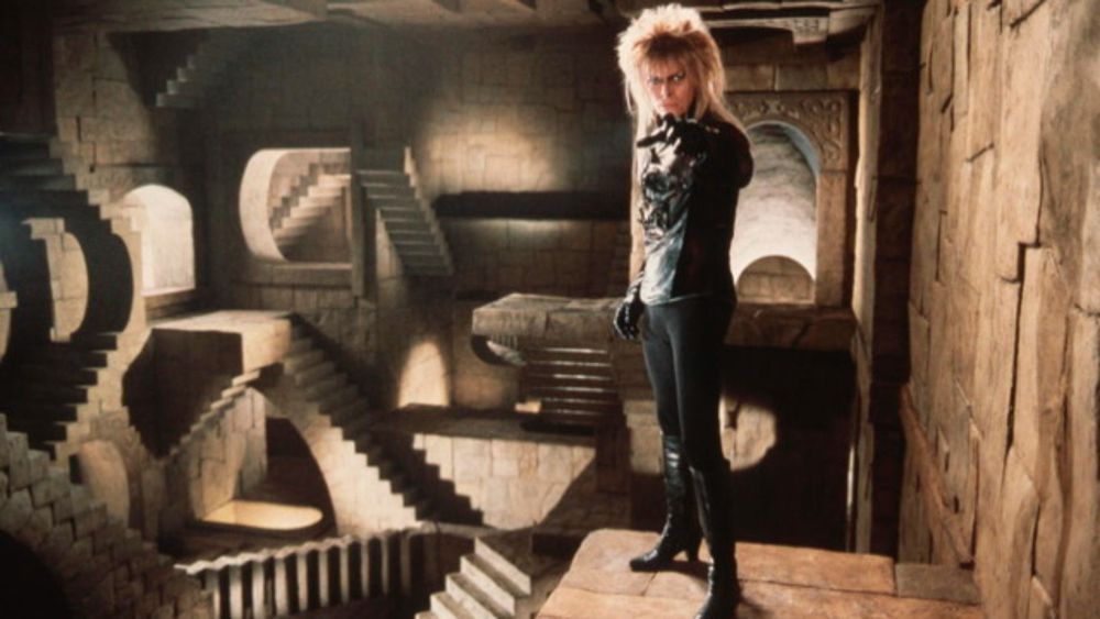 Still from Labrynth in an Escher-like room