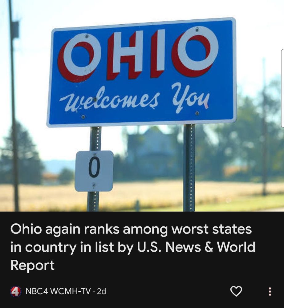 Ohio again ranks among worst states in country in list by U.S. News and World Report