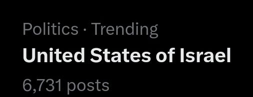 United States of Israel is trending on Twitter