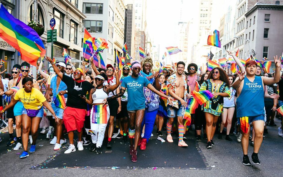 Pride March in NYC, photographed in 2018. 