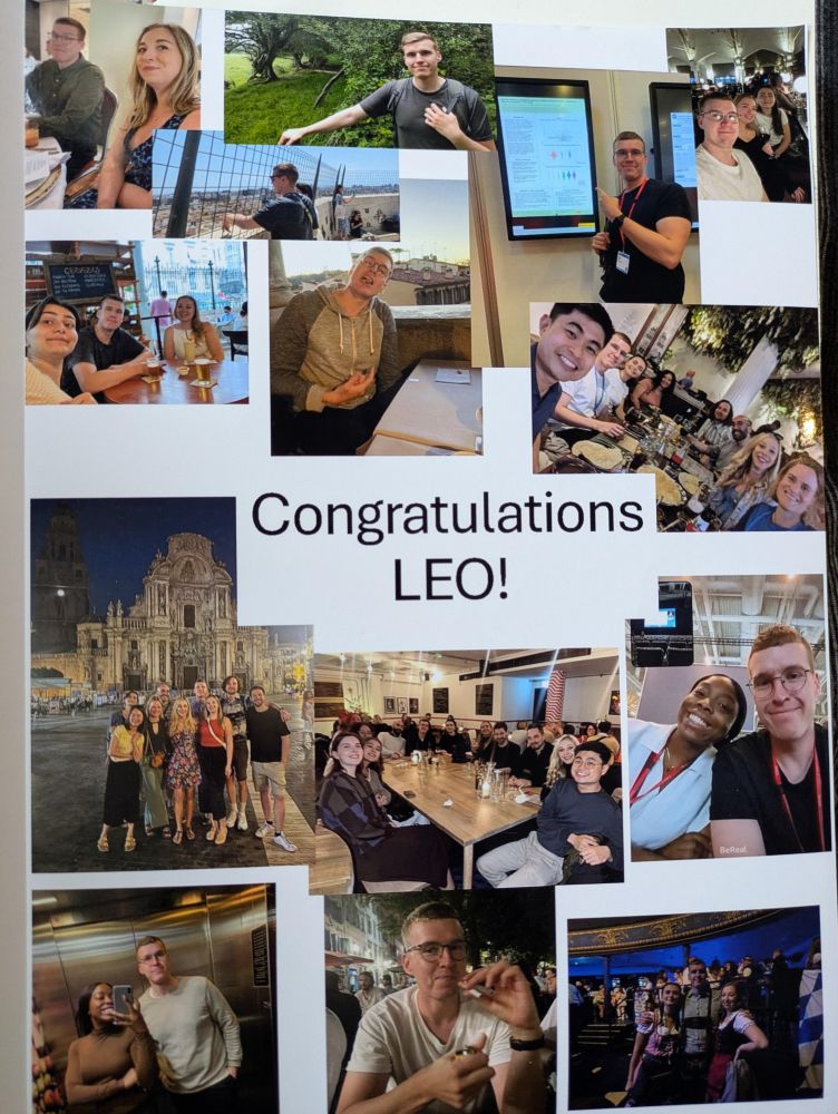 Collage of photos with my PhD friends 