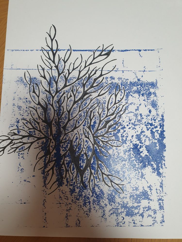 Ein abstraktes astähnliches Gebilde