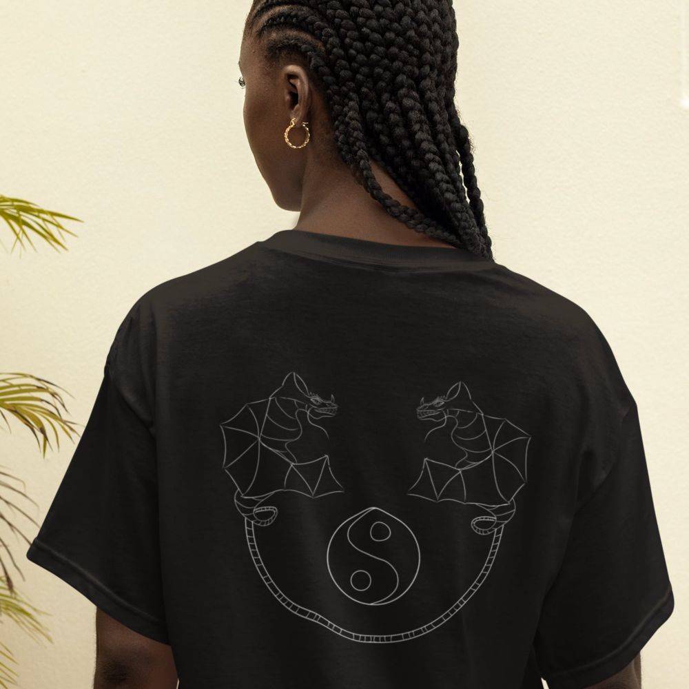 White Dragon Dance, Yin and Yang | 100% Organic Cotton T Shirt