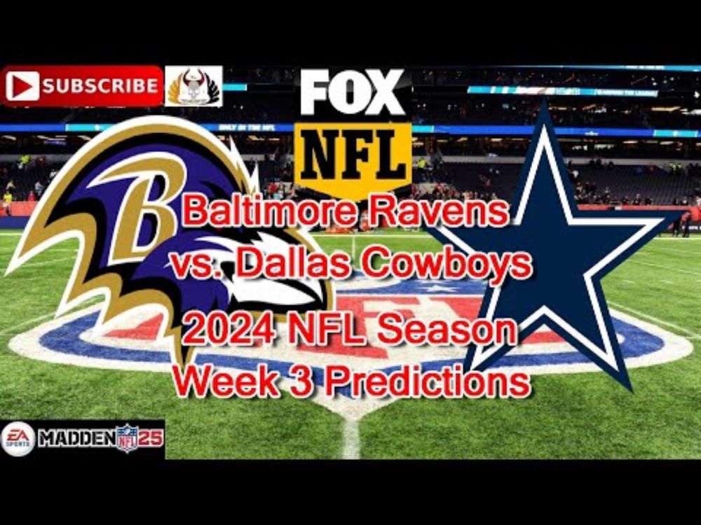 Baltimore Ravens vs. Dallas Cowboys | 2024 NFL Season Week 3 | Predictions Madden NFL 25