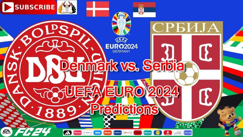 Denmark vs. Serbia | Euro 2024 European Championship Group C | Predictions  EA Sports FC24