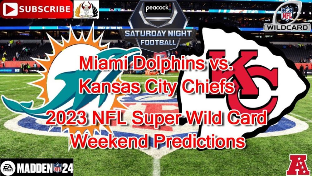 Miami Dolphins vs. Kansas City Chiefs  2023 NFL Super Wild Card Weekend | Predictions Madden NFL 24