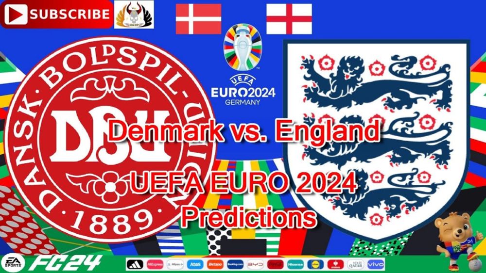 Denmark vs. England | Euro 2024 European Championship Group C | Predictions  EA Sports FC24