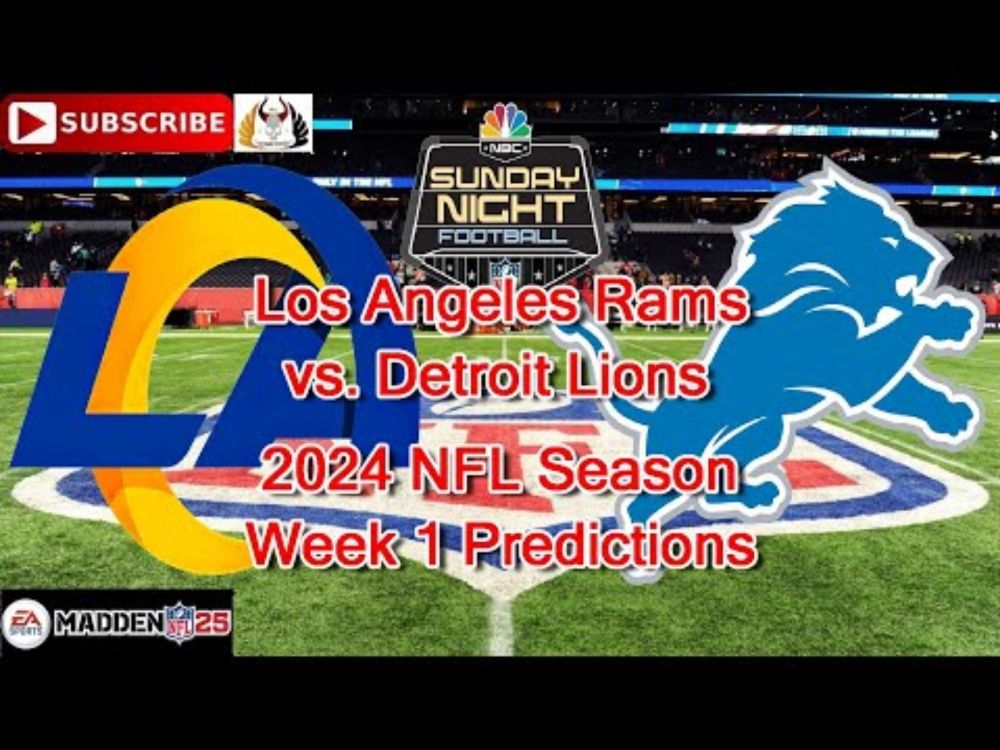 Los Angeles Rams vs. Detroit Lions | 2024 NFL Season Week 1 | Predictions Madden NFL 25