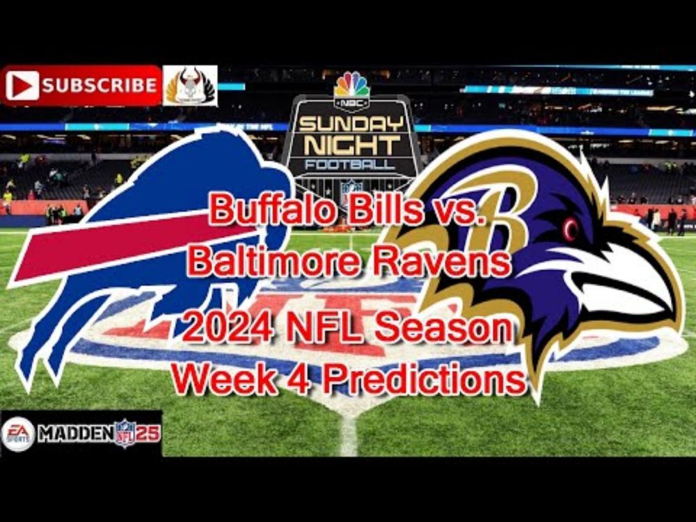 Buffalo Bills vs. Baltimore Ravens | 2024 NFL Season Week 4 | Predictions Madden NFL 25