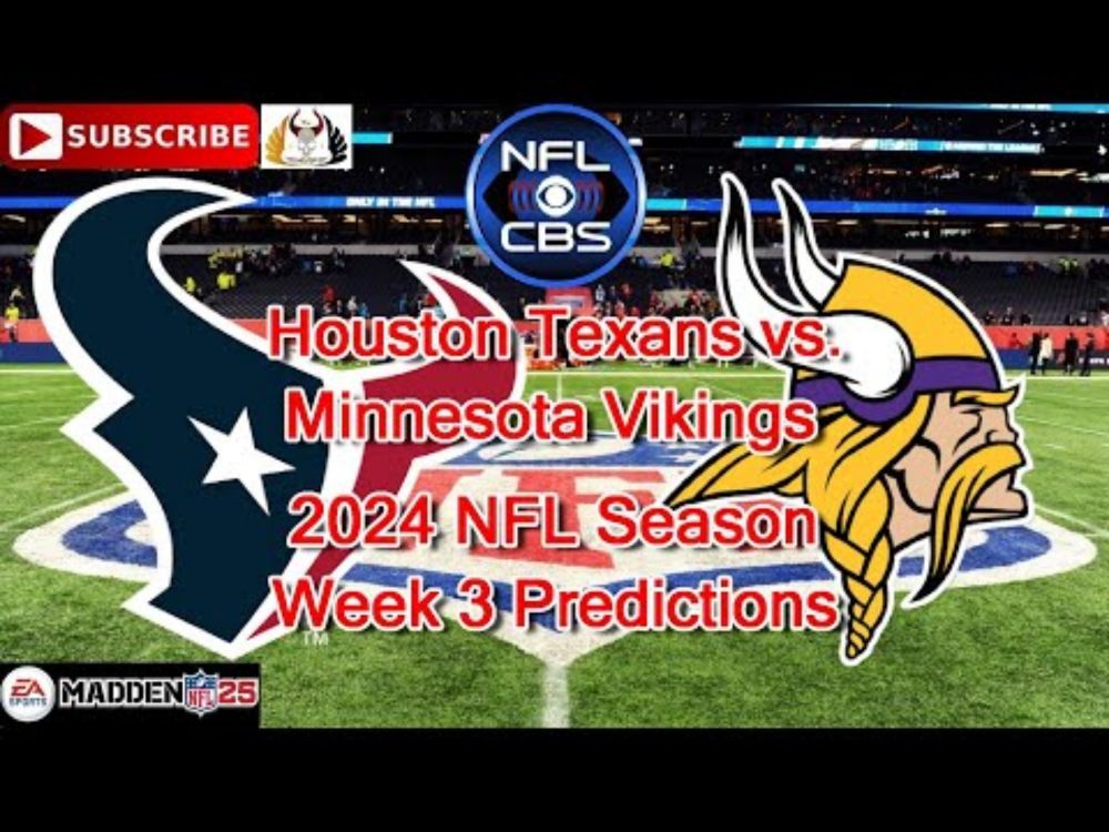 Houston Texans vs. Minnesota Vikings | 2024 NFL Season Week 3 | Predictions Madden NFL 25