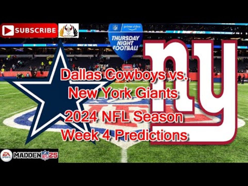 Dallas Cowboys vs. New York Giants | 2024 NFL Season Week 4 | Predictions Madden NFL 25