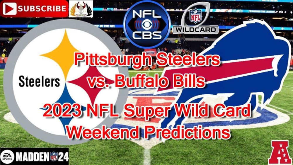 Pittsburgh Steelers vs. Buffalo Bills | 2023 NFL Super Wild Card Weekend | Predictions Madden NFL 24