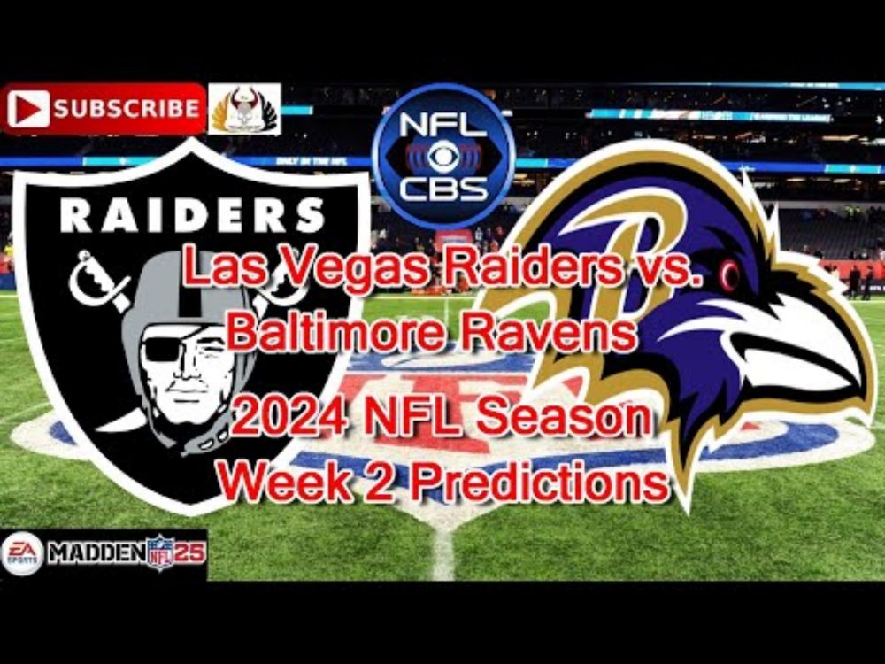 Las Vegas Raiders vs. Baltimore Ravens | 2024 NFL Season Week 2 | Predictions Madden NFL 25