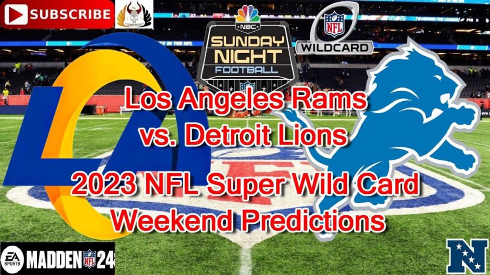 Los Angeles Rams vs. Detroit Lions | 2023 NFL Super Wild Card Weekend | Predictions Madden NFL 24