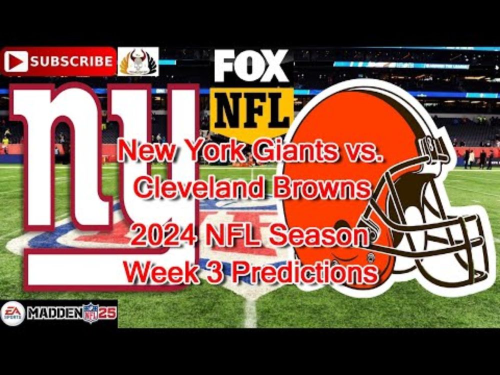 New York Giants vs. Cleveland Browns | 2024 NFL Season Week 3 | Predictions Madden NFL 25