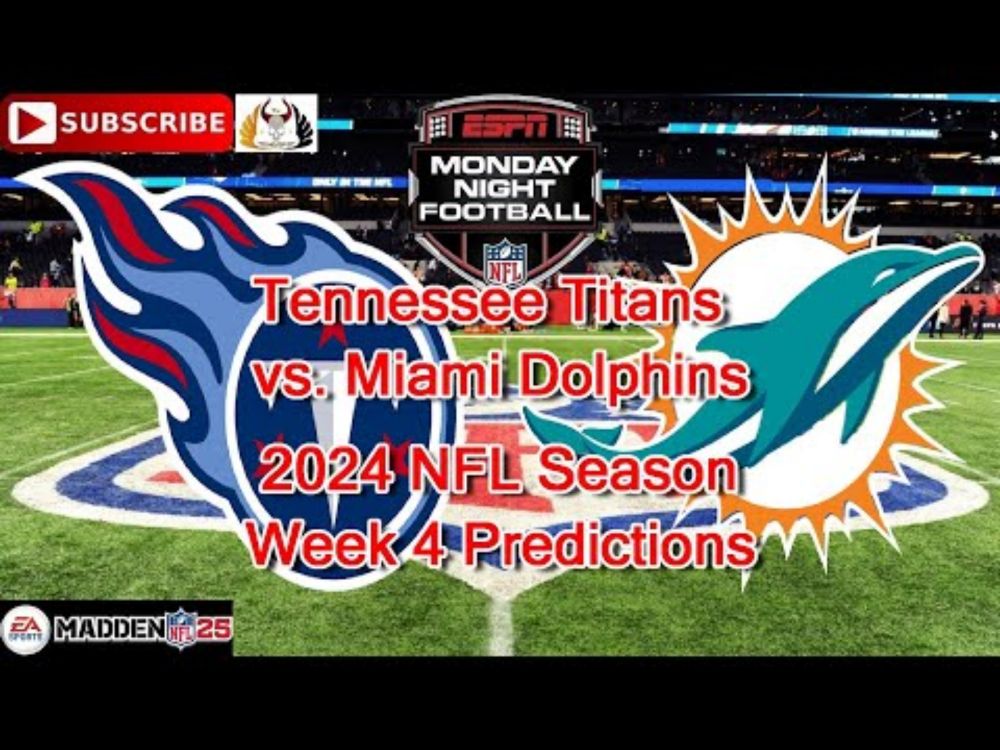 Tennessee Titans vs. Miami Dolphins | 2024 NFL Season Week 4 | Predictions Madden NFL 25