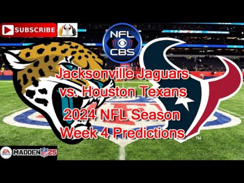 Jacksonville Jaguars vs. Houston Texans | 2024 NFL Season Week 4 | Predictions Madden NFL 25