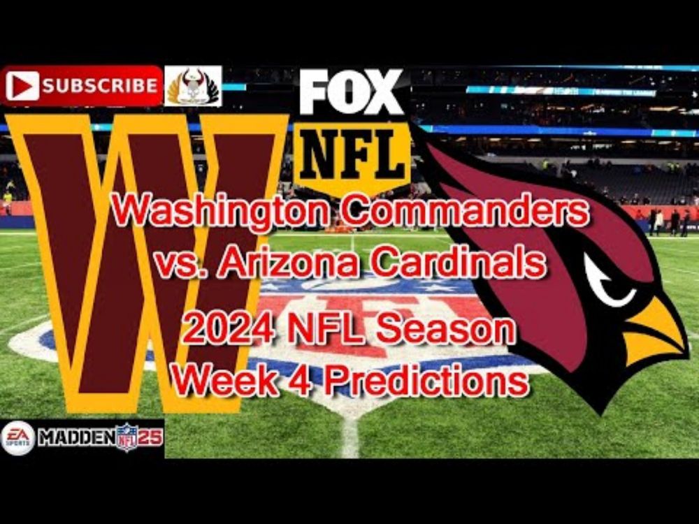 Washington Commanders vs. Arizona Cardinals | 2024 NFL Season Week 4 | Predictions Madden NFL 25