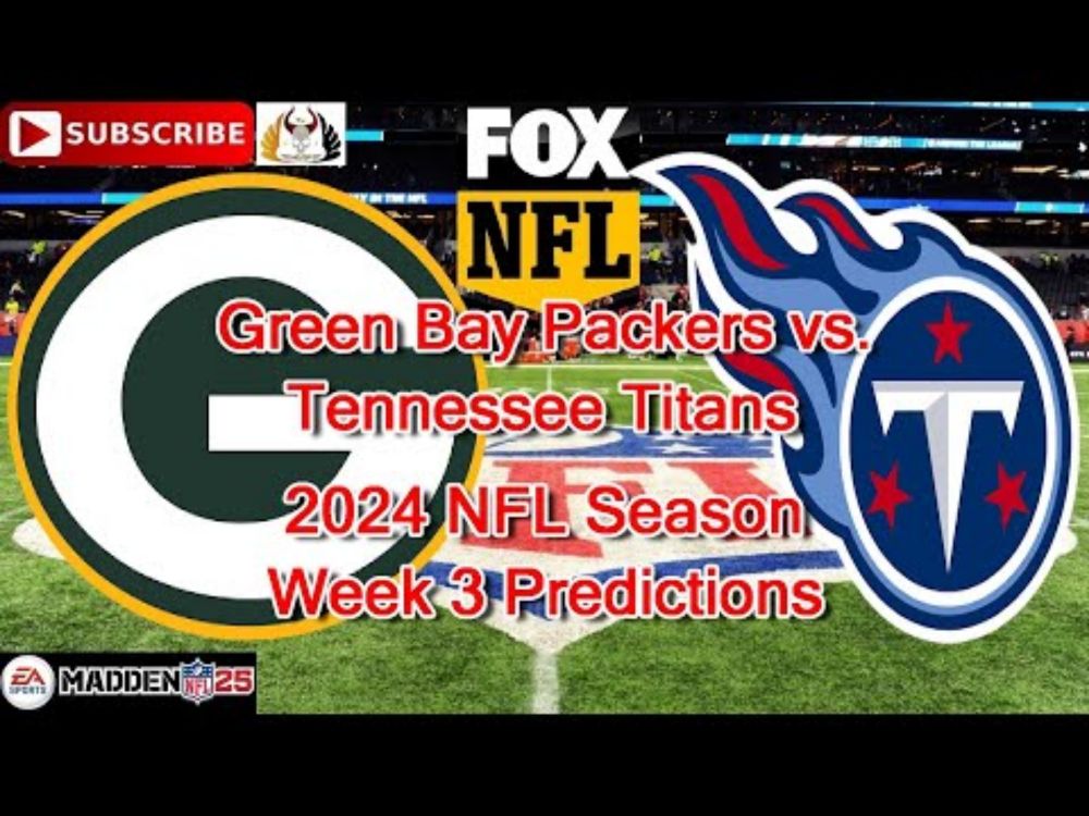 Green Bay Packers vs. Tennessee Titans | 2024 NFL Season Week 3 | Predictions Madden NFL 25