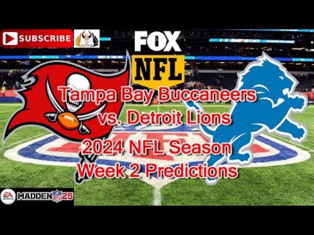 Tampa Bay Buccaneers vs. Detroit Lions | 2024 NFL Season Week 2 | Predictions Madden NFL 25