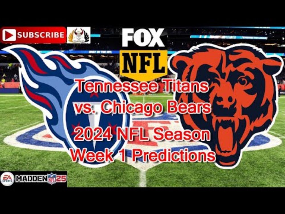 Tennessee Titans vs. Chicago Bears | 2024 NFL Season Week 1 | Predictions Madden NFL 25