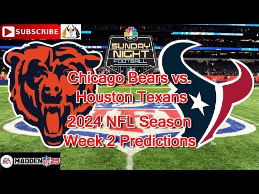 Chicago Bears vs. Houston Texans | 2024 NFL Season Week 2 | Predictions Madden NFL 25