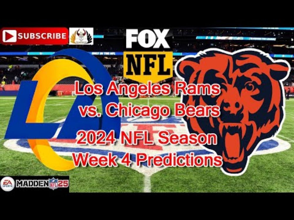 Los Angeles Rams vs. Chicago Bears | 2024 NFL Season Week 4 | Predictions Madden NFL 25