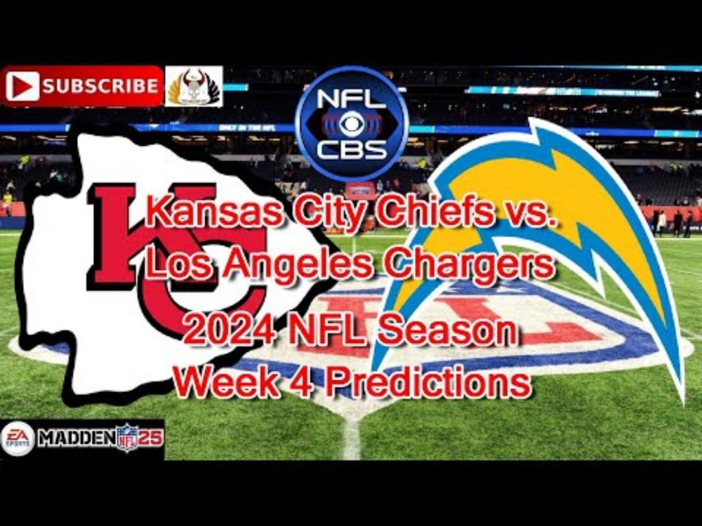 Kansas City Chiefs vs. Los Angeles Chargers | 2024 NFL Season Week 4 | Predictions Madden NFL 25