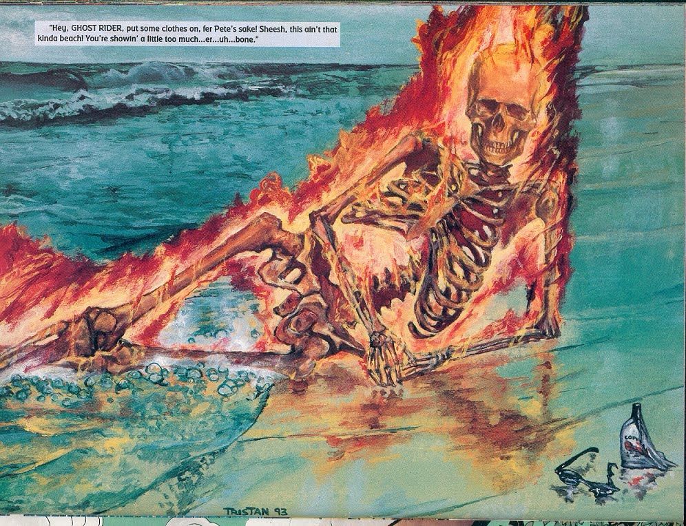 Tristan Shane, Ghost Rider, for the Marvel Swimsuit Issue, 1993