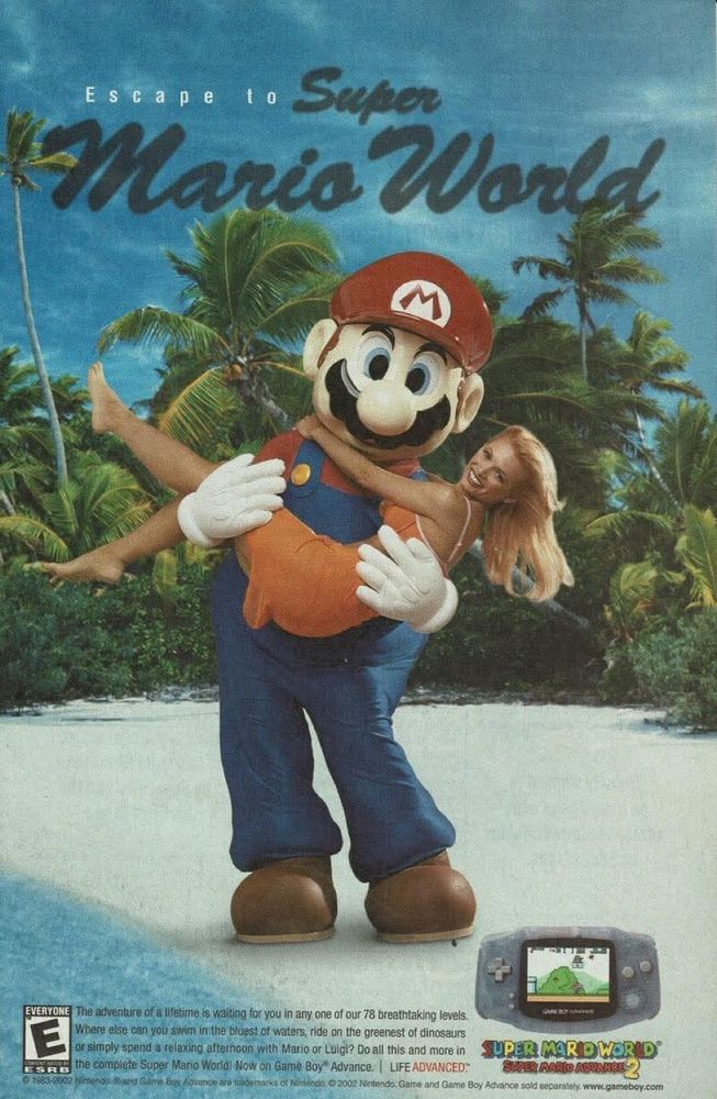mario with a human lady 