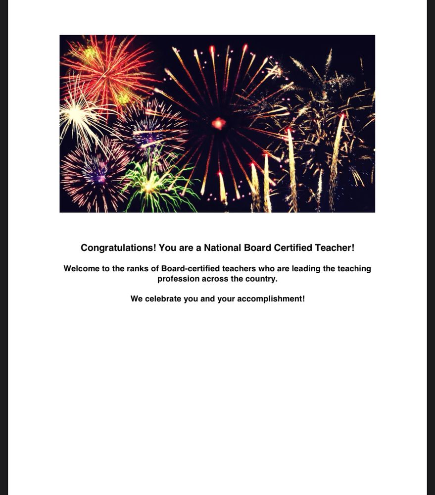 Congratulations fireworks 