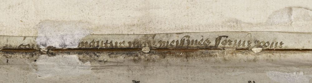 A bit of grubby manuscript with what might be letters on