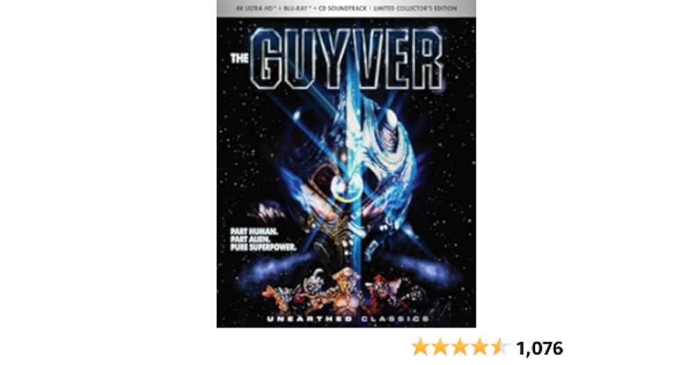 Amazon.com: The Guyver (Limited Collector's Edition) [4K Ultra HD + Blu-ray + CD Soundtrack] [4K UHD] : Steve Wang, Screaming Mad George, Mark Hamill, Vivian Wu, David Gale: Movies & TV