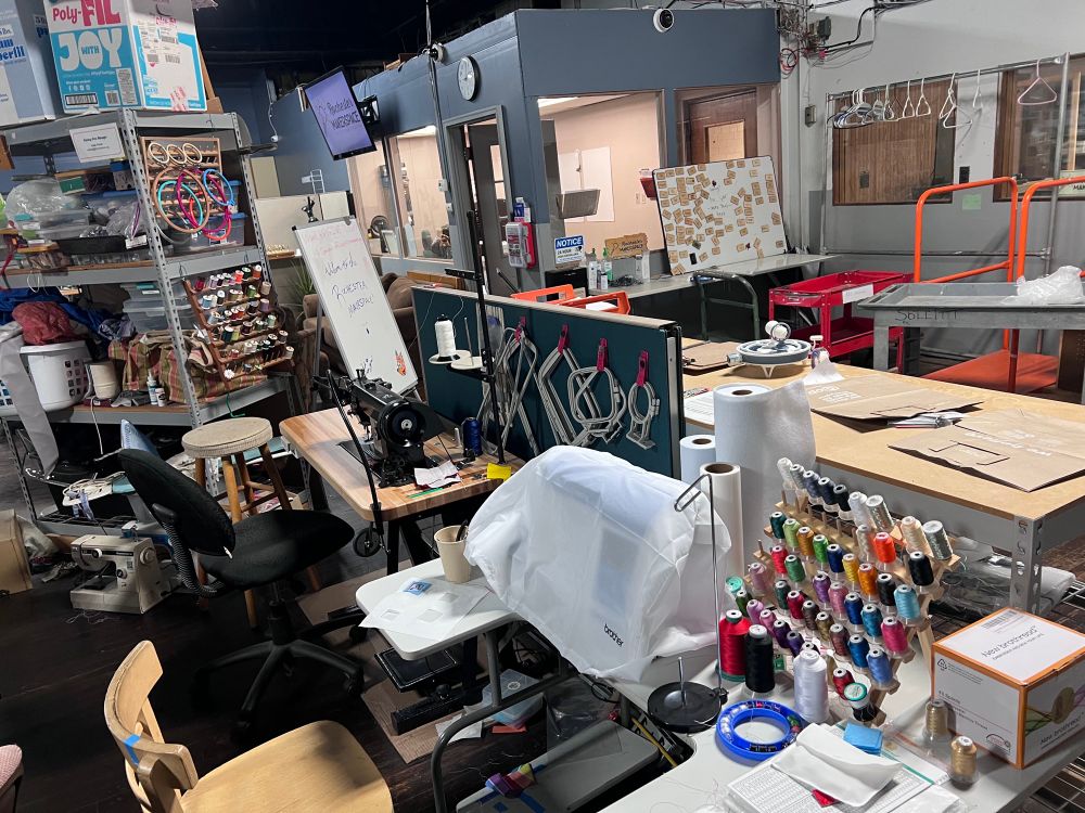 Threads and an additional sewing station.
