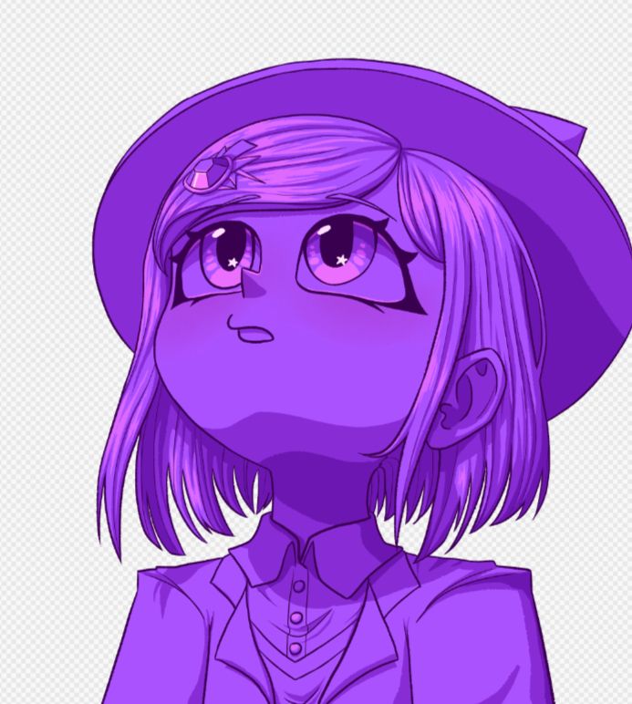 drawing of himiko yumeno but shes purple