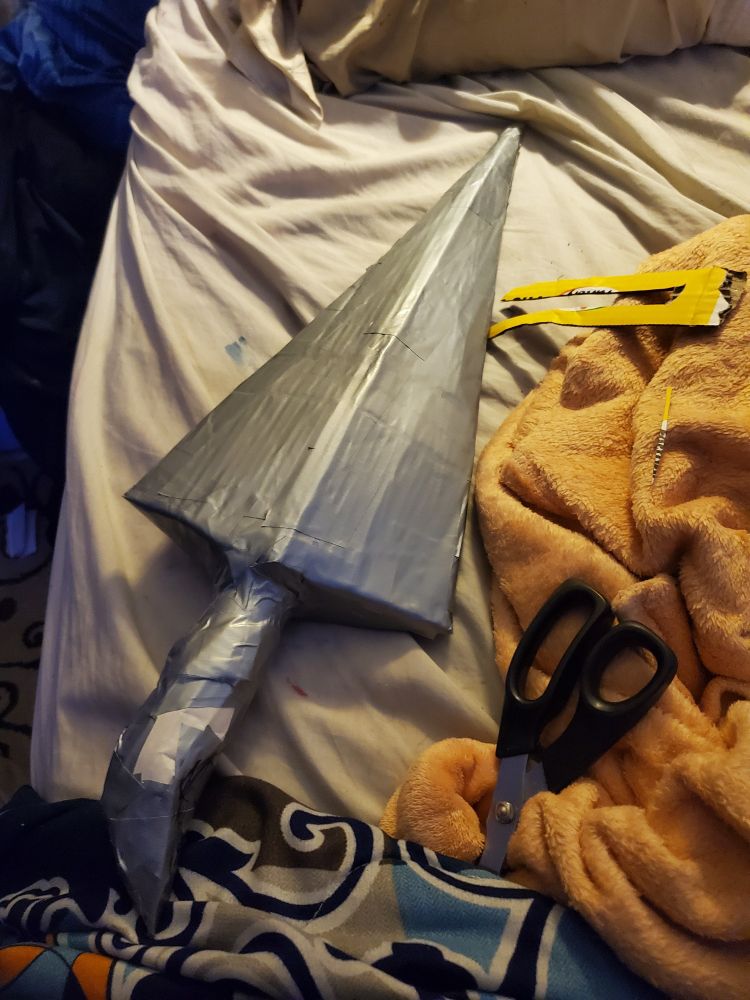 The nail is all just cardboard and duct tape. Pretty standard thing, nothing too special