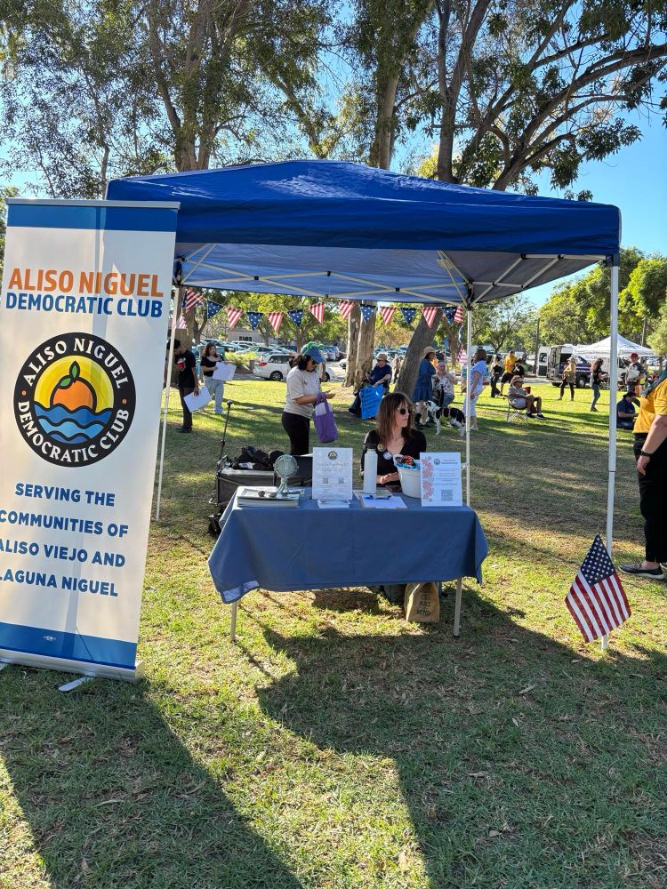 Aliso Niguel Democratic Club booth in Santa Ana