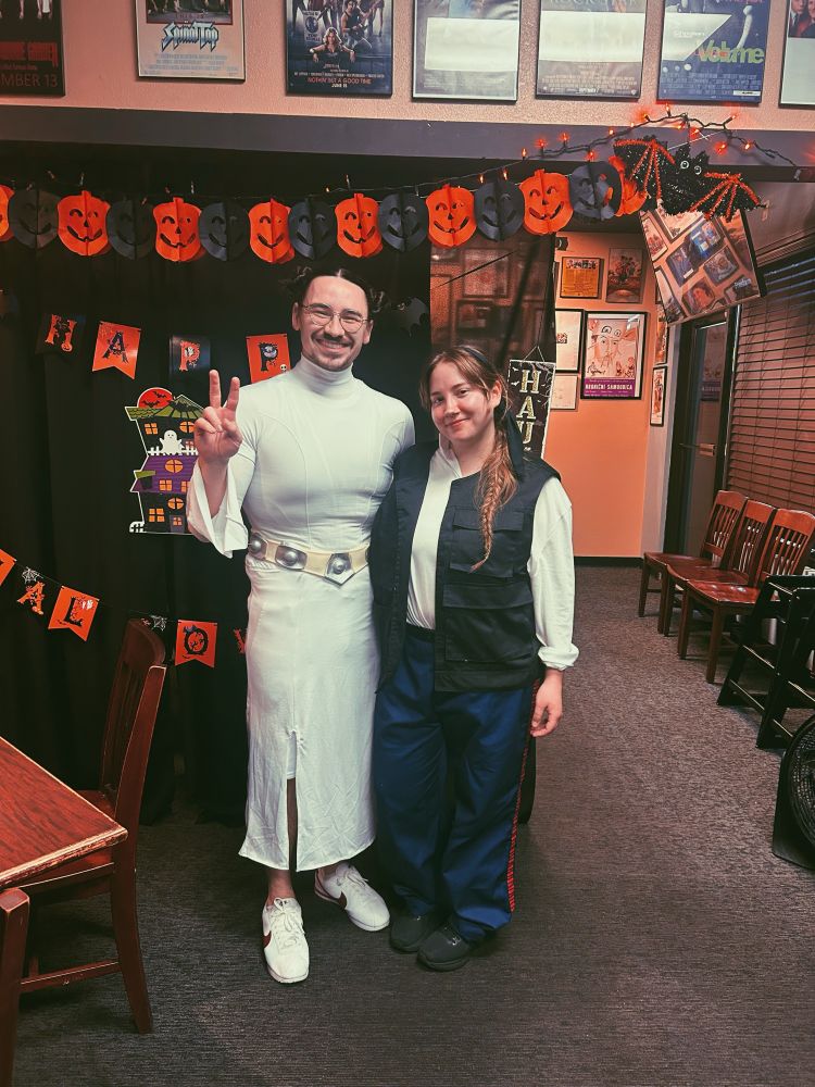 my gf as han solo and me as princess leia 