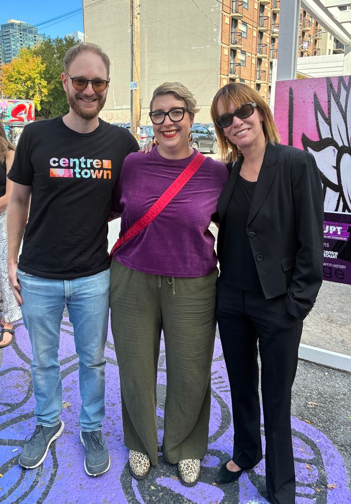Ariel with Michale Wallack (wearing a Centretown tshirt) and Janette Sadik-Khan